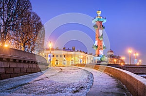 Rostral column on Vasilievsky Island