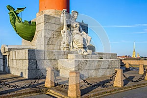 Rostral column on Vasilyevsky island