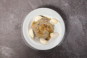 Rosun Bhorta or roshun vorta lassan and garlic bharta served in dish isolated on background top view of bangladesh food