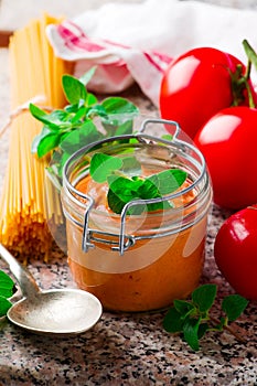 Rosy-red Pasta Sauce.