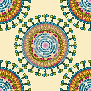 Rota virus. Seamless pattern. Eps 10. photo