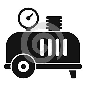 Rotary compressor icon simple vector. Air machine