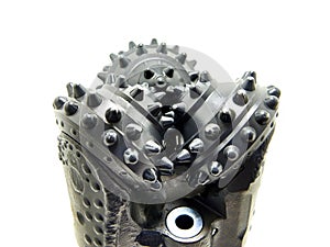 Rotary drill bit isolated white