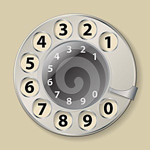 Rotary phone dial