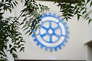 rotary symbol engraved n a building photo