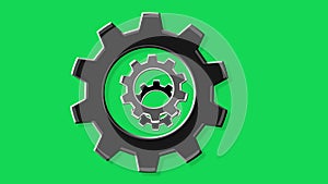 Rotate gears green screen