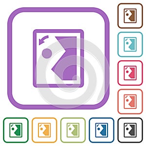 Rotate image left simple icons