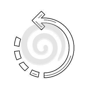 Rotate image line icon.