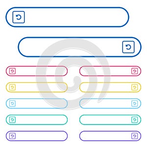 Rotate object left icons in rounded color menu buttons