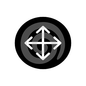 Rotate vector glyph flat icon