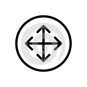 Rotate vector thin line  icon