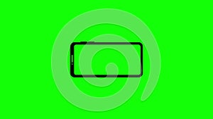 Rotate your phone icon animation with green screen background