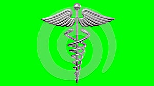 Rotating 3D Caduceus Symbol Animation 