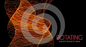 Rotating abstraction by thin lines. Complicated vector graphics