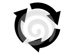 Rotating arrow (recycle mark)