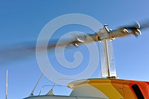 Rotating Blades of Helicopter