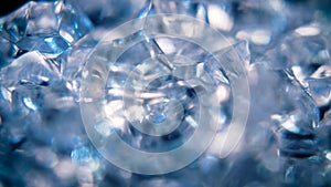 Rotating Blue Crystals Motion Background