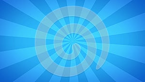 Rotating Blue Sunburst Retro Background