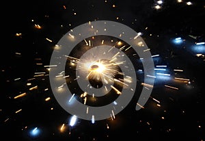 A ground rotating firecracker