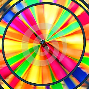 Rotating colorful windmill toy