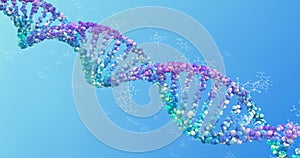 Rotating DNA Strand Loop with Amino Acids