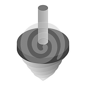 Rotating drill isometric 3d icon