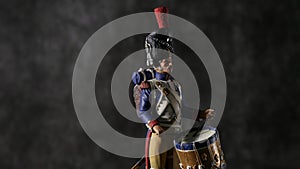 Rotating french Napoleonic soldier, military figurine