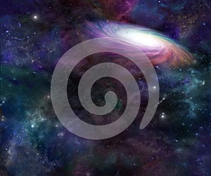 Rotating Galaxy in Deep Space