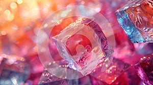 Rotating Glass Blocks in Abstract 3D Render - Seamless Loop