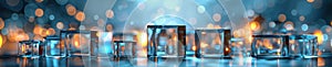 Rotating Glass Cubes in Abstract 3D Animation Loop