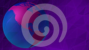 Rotating globe lines connected network of global communication and media, bringing breaking news and worldwide updates to