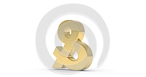 Rotating gold ampersand symbol