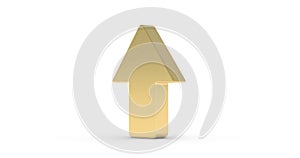 Rotating gold arrow symbol