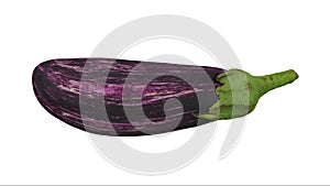 Rotating Graffiti Eggplant on White Background 03A (Looping)