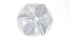 Rotating hexagonal diamond surface background loop. Ambient brilliant beauty animation creative design seamless backdrop