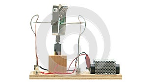 Rotating lamp LED array switch on/off