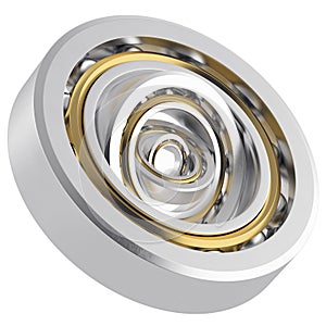 Rotating metallic bearing