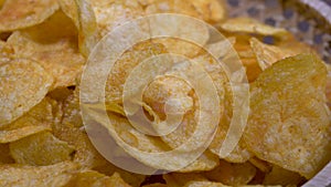 Rotating plate with Potato Chips