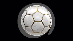 Rotating soccer ball. Football symbol. Looped animation.