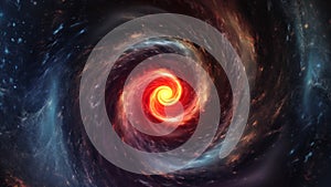 Rotating spiral galaxy animation