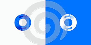 Rotating technology circle shape vector logo design