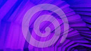 Rotating three-dimensional line. Animation. Three-dimensional structural lines are twisted into loop. Abstract animation