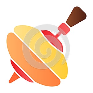 Rotating toy flat icon. Yula toy color icons in trendy flat style. Kid toy gradient style design, designed for web and