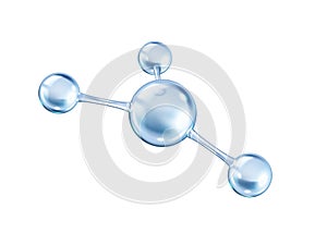 Transparent collagen molecular structure illustration