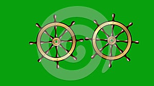 Rotating wheels green screen motion graphics