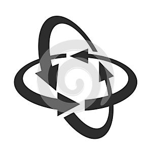 Rotation 360 degrees vector icon