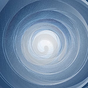 Rotation. Abstract blue background.