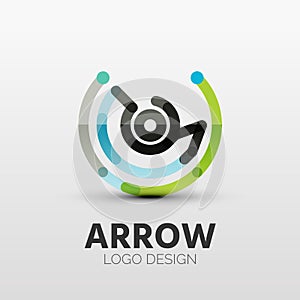 Rotation, arrow company logo, business concept