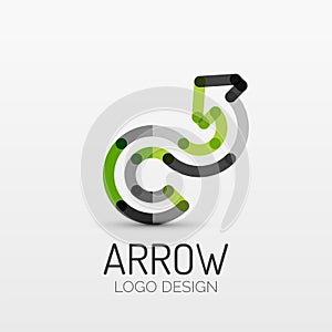 Rotation, arrow company logo, business concept