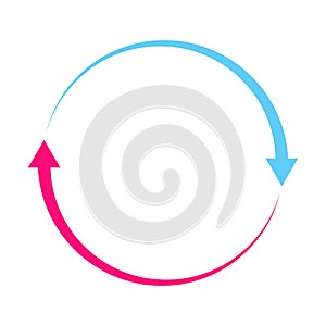 Rotation arrows circle icon vector for graphic design, logo, website, social media, mobile app, UI illustration